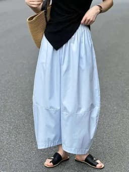 [LANMREM] Minimalism High Waist Bloomers Pants Women Solid Office Lady Fashion Trousers Female Clothes 2025 Summer New 26D9690