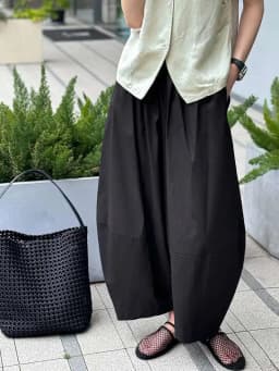 [LANMREM] Minimalism High Waist Bloomers Pants Women Solid Office Lady Fashion Trousers Female Clothes 2025 Summer New 26D9690