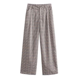 SLTNX 2026 Retro Chic Plaid Pants Women's Loose Pants Fashion Street Casual Pants Office Wear