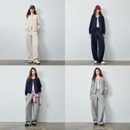 TOYOUTH Women's Lazy Academy Soft American Curved Leg Trousers 2026 Autumn New Arrival Paneled Design Pear Figure Shaping Pants