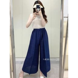 Miyake Pleated Pants Women's 2024 Summer New Casual Loose Large Size Loose 9/4 Straight Leg Pants Women's Wear