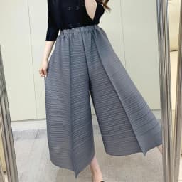 Miyake Pleated Pants Women's 2024 Summer New Casual Loose Large Size Loose 9/4 Straight Leg Pants Women's Wear