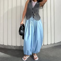 Talenza Summer Fashion Pocket Bloomers Female Trousers Pleated Loose High Waist Patchwork Bandage Streetwear Wide Leg Women Pant