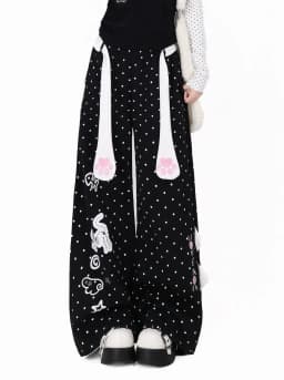 NICEMIX Kaomoji Sweatpants Women Cute Kawaii Cutecore Harajuku Jirai Kei Baggy Wide Leg Gray Joggers Y2K Alt Streetwear Pants