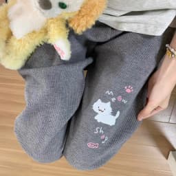 NICEMIX Kaomoji Sweatpants Women Cute Kawaii Cutecore Harajuku Jirai Kei Baggy Wide Leg Gray Joggers Y2K Alt Streetwear Pants