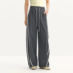 Semir Women Pants Color 2026 Block Ruffle Trim Drawstring 3D Cut Urban Casual Everyday Style Soft Comfortable Daily Wear