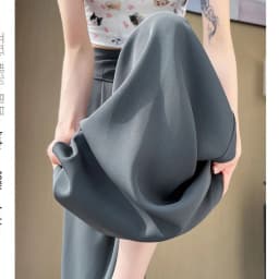 Lady Korean Solid High Waist Pants Girls Fashion Wide Leg Suit Trousers Women Slim Fit Comfortable Daily Slacks