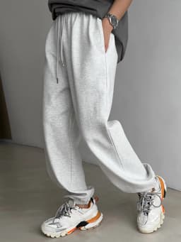 Autumn Women's Gray Sports Pants with Elastic 80% Cotton Jogging Vintage Classic Brown Sweatpants for Women