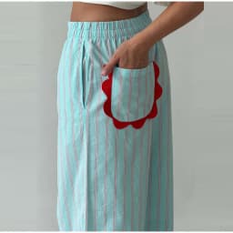 Striped Women's Trousers Low Waist Tie Casual Pants Vertical Stripe Floor Length Pants Daily Fashion Wear 2026 Collection