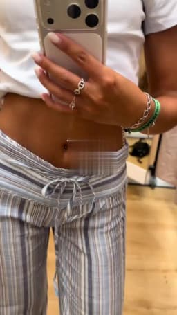 Striped Women's Trousers Low Waist Tie Casual Pants Vertical Stripe Floor Length Pants Daily Fashion Wear 2026 Collection