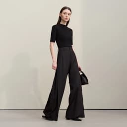Amii Women's Wide Leg Pants 2026 Summer New Loose Flowy Trousers Pleated Solid Versatile Casual Long Pants For Women 12642085