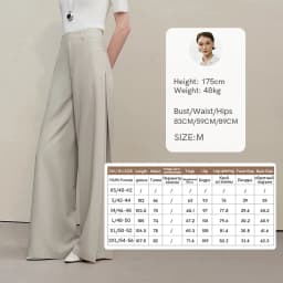 Amii Women's Wide Leg Pants 2026 Summer New Loose Flowy Trousers Pleated Solid Versatile Casual Long Pants For Women 12642085