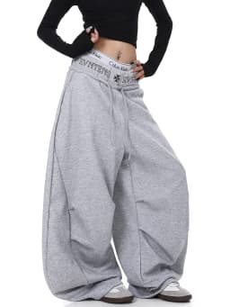 Retro American Deconstructed Embroidered Casual Jazz Dance Loose Wide Leg Pants Women's Spring Autumn Trendy Loose Fit Trousers