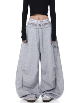 Retro American Deconstructed Embroidered Casual Jazz Dance Loose Wide Leg Pants Women's Spring Autumn Trendy Loose Fit Trousers