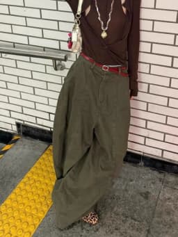 Large Size American Retro Military Green Curved Knife Work Pants For Women In 2025 Street High-End Relaxed Casual Floor Pants