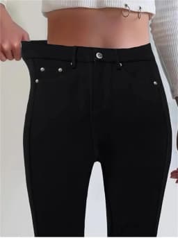 Women Slim Fit Stretch Jeans - 9/10 Length Ankle-Length Colorful Comfort Stretch Fabric  Pants Elastic Waist Casual Office Comfy