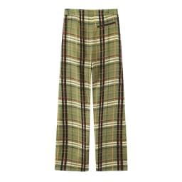 MUJER Plaid Baggy Pants Woman Casual Wide Leg Pants for Women Mid Waist Oversize Women's Pants Vintage Pleated Trousers Womens