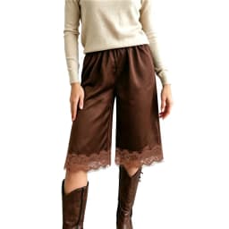 Women Capri Pants 3/4 Length Wide Leg Cropped Pants summer casual Elastic Waist Crop trousers