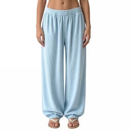 2027 Winter Women's Balloon Pants Fashion Ladies Solid Color Elastic Waistband Loose Wide-Leg Trousers