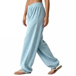 2027 Winter Women's Balloon Pants Fashion Ladies Solid Color Elastic Waistband Loose Wide-Leg Trousers
