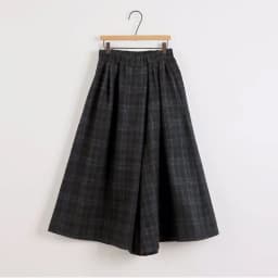 Women Elastic High Waist Woolen Pants Autumn Winter New Plaid Wool Wide Leg Pants Female Casual Loose Ankle-Length Skirts Pants