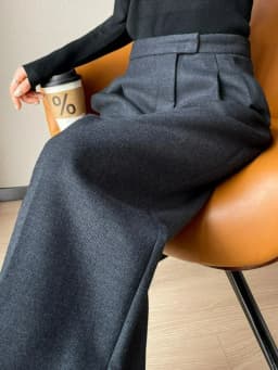 WOOL Autumn Slim High Waist Straight Women's Pants Casual Solid Color Loose Chic Female Wide Leg Pants Fashion Office Ladies