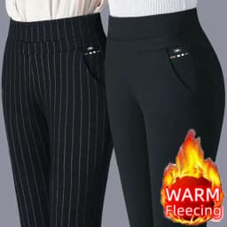 Thin & Thick Warm Winter Pencil Pants Womens Snow Plush Strench Lady OL SkinnyTrousers Femal Thichen Slim Clothing Leggings