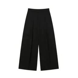 MUJER Black Baggy Pants Woman Pleated Wide Leg Pants for Women Striped Casual Women's Pants Spring High Waist Trousers Womens