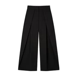 MUJER Black Baggy Pants Woman Pleated Wide Leg Pants for Women Striped Casual Women's Pants Spring High Waist Trousers Womens