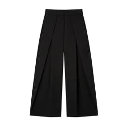 MUJER Black Baggy Pants Woman Pleated Wide Leg Pants for Women Striped Casual Women's Pants Spring High Waist Trousers Womens