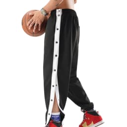 Men Jogger Pants Fashion Contrast Color Sides Buttons Stretch Workout Long Trousers Male Casual Sports Sweatpants Streetwear