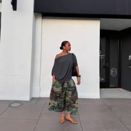 Women's Camouflage Wide Leg Pants Loose Casual High Waist Vintage Pockets Cropped Pants 2025 Fashion Harajuku Capris