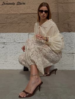 Fashion Loose Fit Lace Pants Women's Elastic High Waist Lounge Trousers 2026 2026 Spring New Lady Bohemian Casual Bottoms
