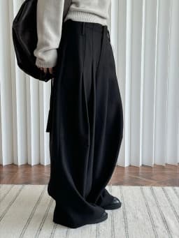 FANAN Office Lady Pleated High Waist Pants For Women Straight Wide Leg Trousers Temperament Clothing Female 2025 New Winter