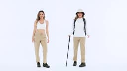 TACVASEN Womens Quick Dry Lightweight Hiking Pants Water Resistant Travel Pants with Zip Pockets Elastic Waist Golf Trousers