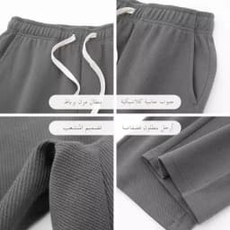 Men's Deep Grey Heavyweight Casual Straight Leg Pants Versatile Spring Autumn Loose Fit Sports Sweatpants High Waist Long Tro...
