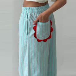 Striped Women Pants Vertical Striped Wide Leg Pants Elastic Waist Casual Pants Draped Straight Leg Pants Daily Fashion Outfit