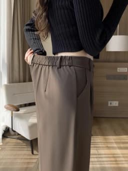 Casual Drapey Wide Leg Suit Pants Women's Spring Autumn Loose Elastic Waist Straight Cut Loose Trousers Fashionable plus Size
