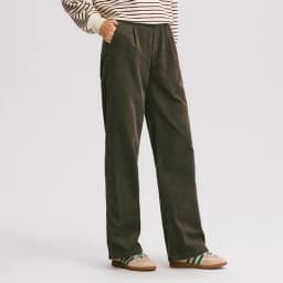 Semir Casual Pants Women Corduroy Cotton Wide Leg Trousers 2025 New Winter Vintage Workwear Style