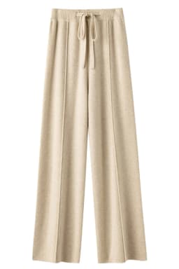 Women's Cashmere Pants 100% Merino Wool Broadfoot Pants Women's Knit Loose Knit Pants Fall/Winter 2024 Women's Thick Pants