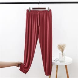 Loose Lantern Pants Women's Modal Casual Pants Summer Thin Footed Cuffed plus Size Versatile Fat MM Sports Pants High Waist L...
