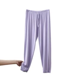 Loose Lantern Pants Women's Modal Casual Pants Summer Thin Footed Cuffed plus Size Versatile Fat MM Sports Pants High Waist L...