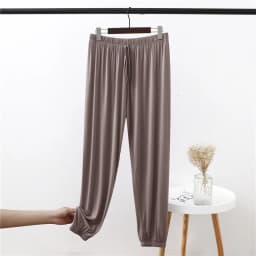 Loose Lantern Pants Women's Modal Casual Pants Summer Thin Footed Cuffed plus Size Versatile Fat MM Sports Pants High Waist L...