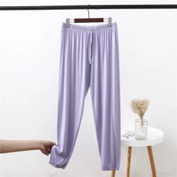 Loose Lantern Pants Women's Modal Casual Pants Summer Thin Footed Cuffed plus Size Versatile Fat MM Sports Pants High Waist L...