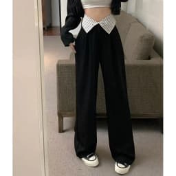 High Waisted Black Pants, Women's Autumn New Style, Hanging Floor Pants, Casual Loose Wide Leg Pants