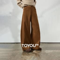 TOYOUTH Women's Corduroy Curved Pants 2026 Fall New High Waist Loose Leg Lengthening Vintage Urban Nomad
