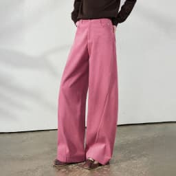TOYOUTH Women's Corduroy Curved Pants 2026 Fall New High Waist Loose Leg Lengthening Vintage Urban Nomad