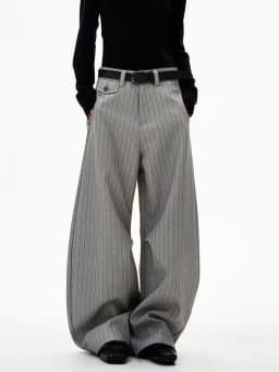 Women's Vertical Striped Commuter Style Pants Summer Vintage Trousers Cool Girl High Waisted Bottoms Female Unisex Sweatpants