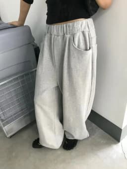 Unique SEI Korean Style Street Loose Casual Pure Color Slimming Versatile Loose Fit Shape Sweatpants High Waist Elastic Waist...