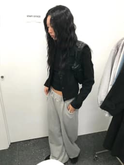Unique SEI Korean Style Street Loose Casual Pure Color Slimming Versatile Loose Fit Shape Sweatpants High Waist Elastic Waist...